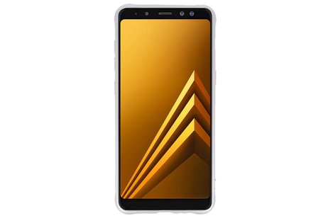 BAOHU Carbon series hoesje - Backcover Geschikt voor Galaxy A8 2018 Zilver