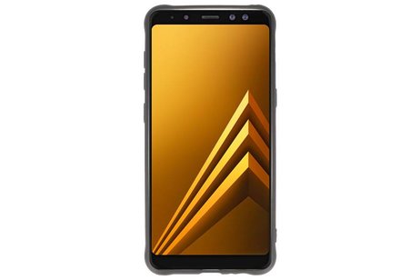 BAOHU Carbon series hoesje - Backcover Geschikt voor Galaxy A8 2018 Zwart