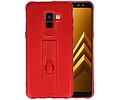 Carbon series hoesje Samsung Galaxy A8 2018 Rood