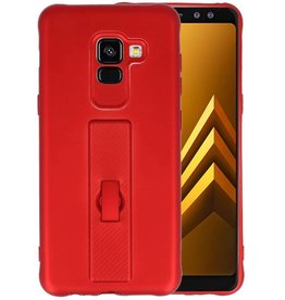 Carbon series hoesje voor Samsung Galaxy A8 2018 Rood