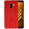 Carbon series hoesje voor Samsung Galaxy A8 2018 Rood