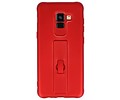 BAOHU Carbon series hoesje - Backcover Geschikt voor Galaxy A8 2018 Rood