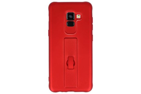 BAOHU Carbon series hoesje - Backcover Geschikt voor Galaxy A8 2018 Rood