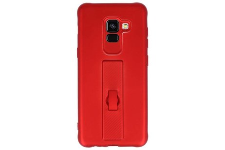 Carbon series hoesje Samsung Galaxy A8 2018 Rood