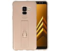 BAOHU Carbon series hoesje - Backcover Geschikt voor Galaxy A8 2018 Goud