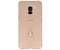 BAOHU Carbon series hoesje - Backcover Geschikt voor Galaxy A8 2018 Goud