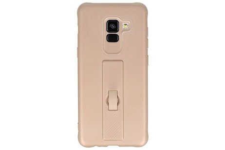 BAOHU Carbon series hoesje - Backcover Geschikt voor Galaxy A8 2018 Goud