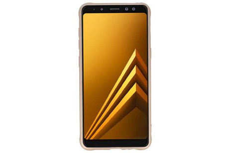BAOHU Carbon series hoesje - Backcover Geschikt voor Galaxy A8 2018 Goud