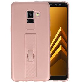 Carbon series hoesje voor Samsung Galaxy A8 2018 Roze