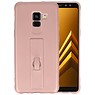 BAOHU Carbon series hoesje voor Samsung Galaxy A8 2018 Roze