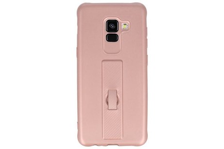 BAOHU Carbon series hoesje - Backcover Geschikt voor Galaxy A8 2018 Roze