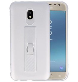 BAOHU Carbon series hoesje voor Samsung Galaxy J3 2017 Zilver
