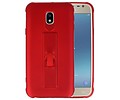 BAOHU Carbon series hoesje - Backcover Geschikt voor Galaxy J3 2017 Rood
