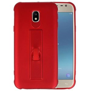 BAOHU Carbon series hoesje - Backcover Geschikt voor Galaxy J3 2017 Rood