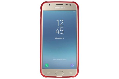 BAOHU Carbon series hoesje - Backcover Geschikt voor Galaxy J3 2017 Rood