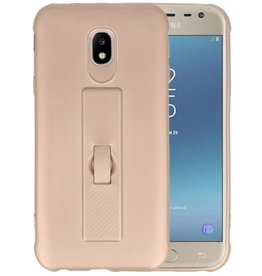 BAOHU Carbon series hoesje voor Samsung Galaxy J3 2017 Goud