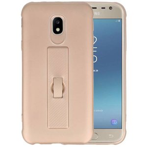 BAOHU Carbon series hoesje - Backcover Geschikt voor Galaxy J3 2017 Goud