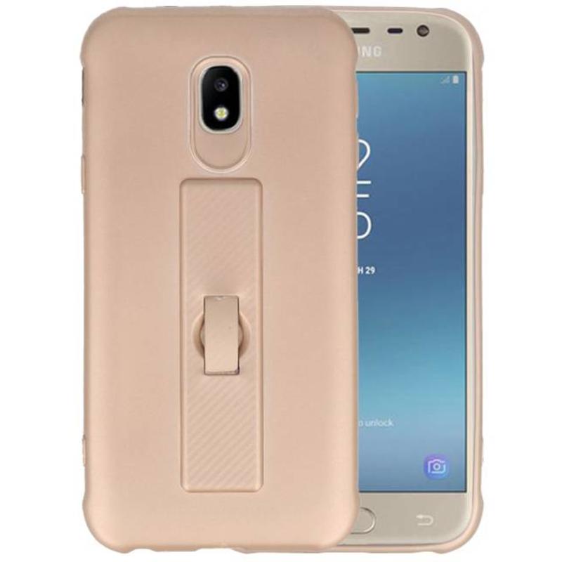 Samsung Galaxy J3 2017 Hoesje Back Cover Carbon Goud -