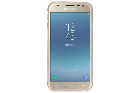 BAOHU Carbon series hoesje - Backcover Geschikt voor Galaxy J3 2017 Goud