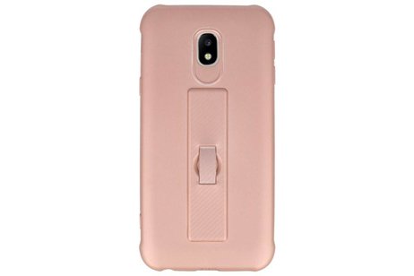 BAOHU Carbon series hoesje - Backcover Geschikt voor Galaxy J3 2017 Roze
