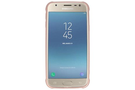 BAOHU Carbon series hoesje - Backcover Geschikt voor Galaxy J3 2017 Roze