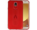 BAOHU Carbon series hoesje - Backcover Geschikt voor Galaxy J7 2017 Rood