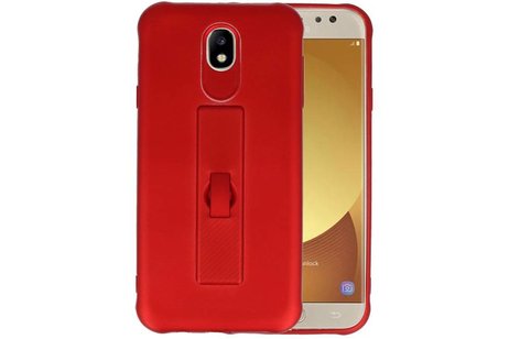 Carbon series hoesje Samsung Galaxy J7 2017 Rood