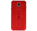 BAOHU Carbon series hoesje - Backcover Geschikt voor Galaxy J7 2017 Rood
