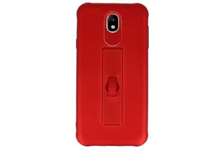 Carbon series hoesje Samsung Galaxy J7 2017 Rood