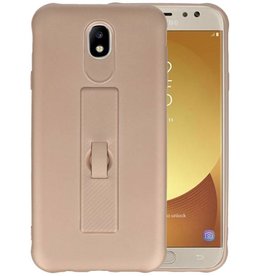 BAOHU Carbon series hoesje voor Samsung Galaxy J7 2017 Goud