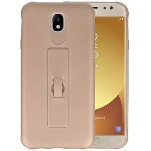 BAOHU Carbon series hoesje - Backcover Geschikt voor Galaxy J7 2017 Goud