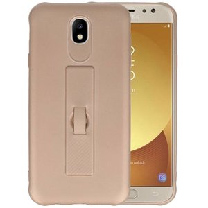 Carbon series hoesje Samsung Galaxy J7 2017 Goud