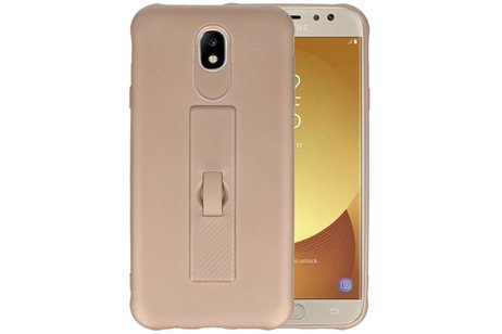BAOHU Carbon series hoesje - Backcover Geschikt voor Galaxy J7 2017 Goud