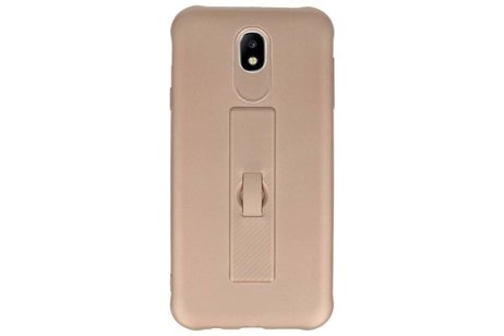 BAOHU Carbon series hoesje - Backcover Geschikt voor Galaxy J7 2017 Goud