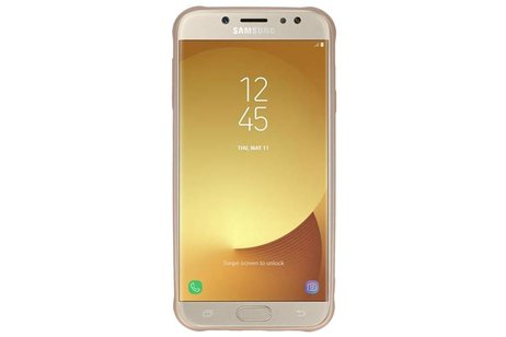 Carbon series hoesje Samsung Galaxy J7 2017 Goud