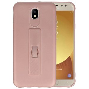 BAOHU Carbon series hoesje - Backcover Geschikt voor Galaxy J7 2017 Roze