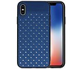 BAOHU Witte Chique Hard Cases - Hoesje Geschikt voor iPhone X Blauw