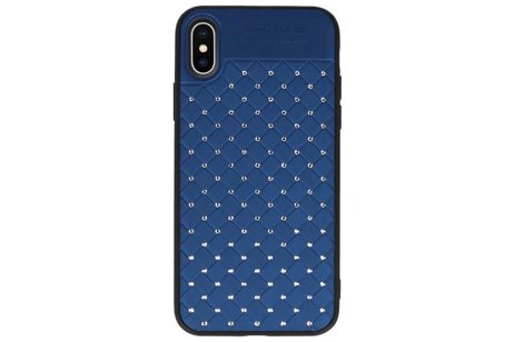 BAOHU Witte Chique Hard Cases - Hoesje Geschikt voor iPhone X Blauw