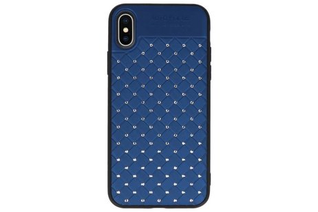 Witte Chique Hard Cases voor iPhone X Blauw