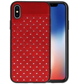 BAOHU Witte Chique Hard Cases voor iPhone X Rood