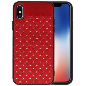 BAOHU Witte Chique Hard Cases - Hoesje Geschikt voor iPhone X Rood