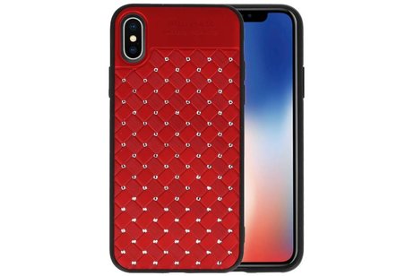 BAOHU Witte Chique Hard Cases - Hoesje Geschikt voor iPhone X Rood
