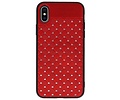 BAOHU Witte Chique Hard Cases - Hoesje Geschikt voor iPhone X Rood