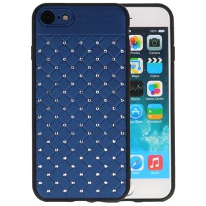 Witte Chique Hard Cases voor iPhone 8 - 7 Blauw