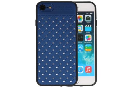 BAOHU Witte Chique Hard Cases - Hoesje Geschikt voor iPhone 8 - 7 Blauw