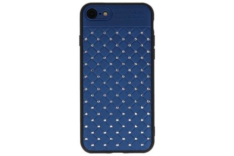 Witte Chique Hard Cases voor iPhone 8 - 7 Blauw