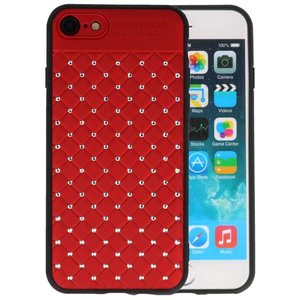 Witte Chique Hard Cases voor iPhone 8 - 7 Rood