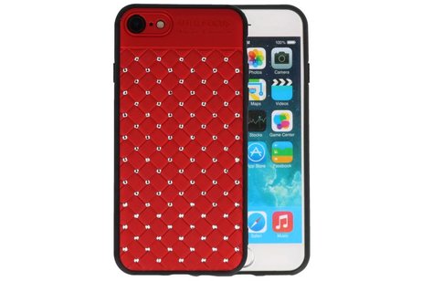 Witte Chique Hard Cases voor iPhone 8 - 7 Rood