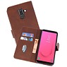 BAOHU Samsung Galaxy J8 Hoesje Kaarthouder Book Case Telefoonhoesje Mocca