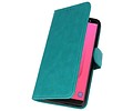 BAOHU Hoesje Geschikt voor Samsung Galaxy J8 - Kaarthouder Book Case Telefoonhoesje - Groen